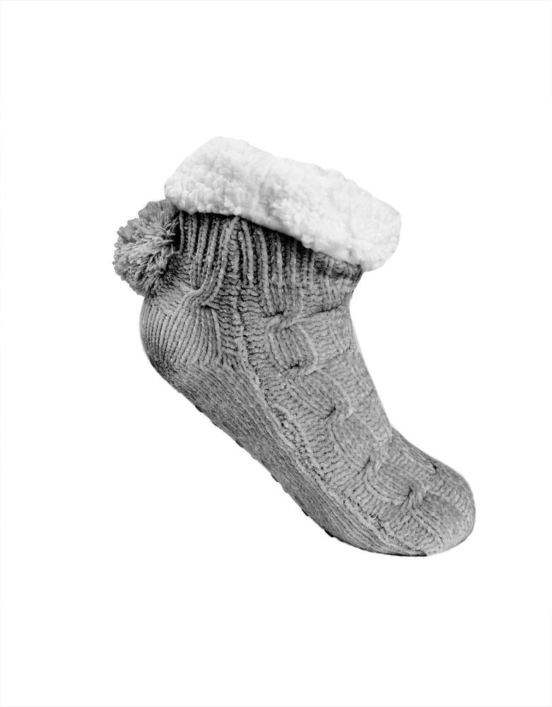 Totes Ladies Crop Chenille Knitted Slipper Socks : Amazon.co.uk: Fashion